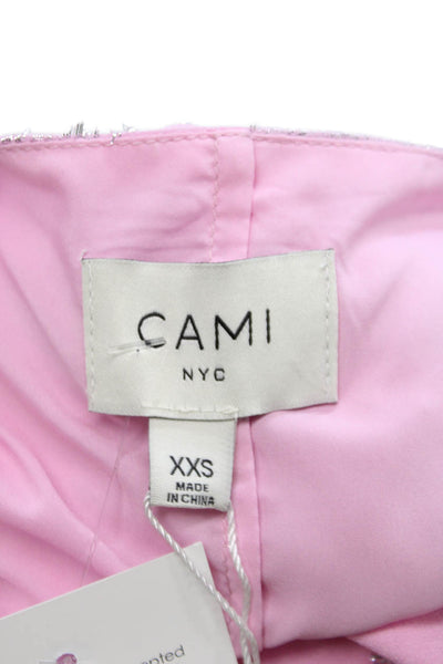 Cami NYC Women Slip Dress Pink Silk Scoop Neck Sleeveless Midi Size 2XS
