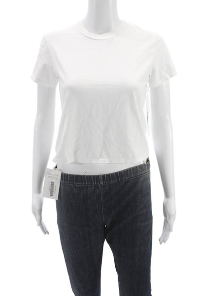 Perfect White Tee Women Supima Cotton Basic T-Shirt White Size XS