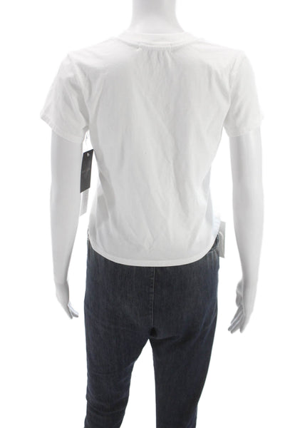 Perfect White Tee Women Supima Cotton Basic T-Shirt White Size XS