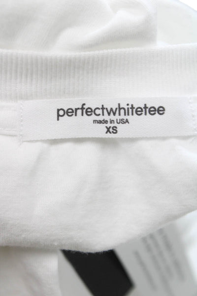 Perfect White Tee Women Supima Cotton Basic T-Shirt White Size XS