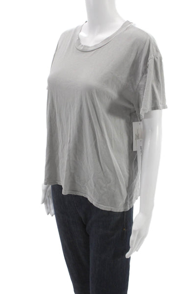 Perfect White Tee Womens Basic Gray Cotton Crew Neck T-Shirt Size M