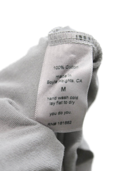 Perfect White Tee Womens Basic Gray Cotton Crew Neck T-Shirt Size M
