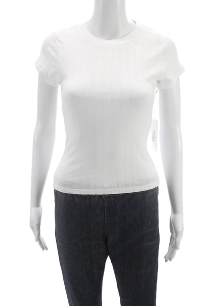 Perfect White Tee Womens Basic Cotton T-Shirt White Size XS