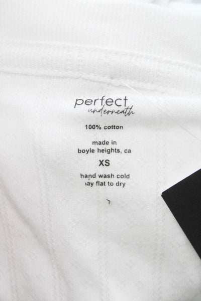 Perfect White Tee Womens Basic Cotton T-Shirt White Size XS