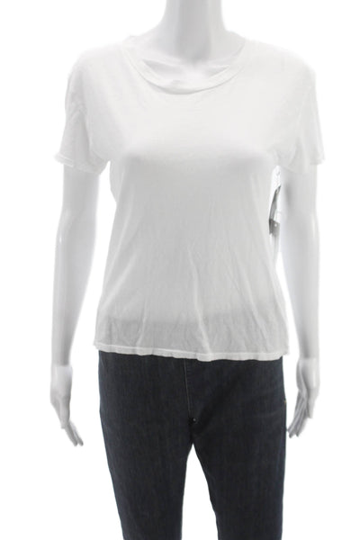 Perfect White Tee Womens White Cotton Crew Neck Short Sleeve T-Shirt Size XS