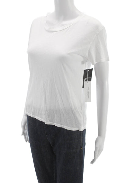 Perfect White Tee Womens White Cotton Crew Neck Short Sleeve T-Shirt Size XS