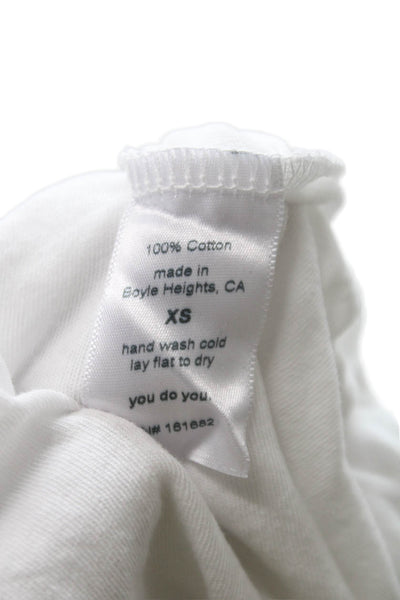 Perfect White Tee Womens White Cotton Crew Neck Short Sleeve T-Shirt Size XS