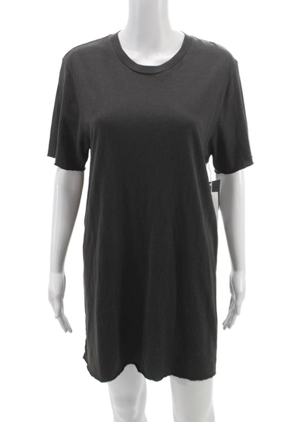 Perfect White Tee Womens T-Shirt Dress Gray Short Sleeve Cotton Size S