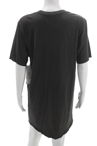 Perfect White Tee Womens T-Shirt Dress Gray Short Sleeve Cotton Size S