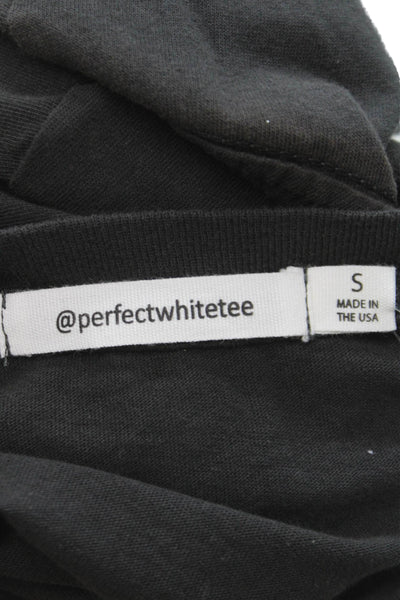Perfect White Tee Womens T-Shirt Dress Gray Short Sleeve Cotton Size S