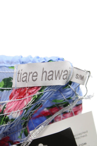 Tiare Hawaii Girls Floral Sleeveless Dress Blue Size S