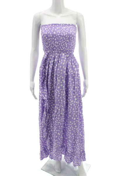 Tiare Hawaii Womens Maxi Dress Purple Polka Dot Size One Size