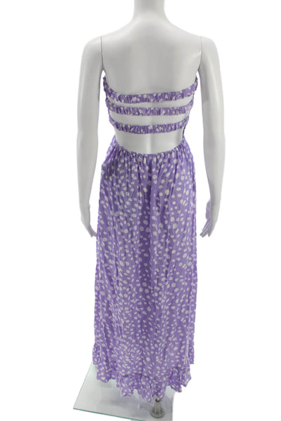 Tiare Hawaii Womens Maxi Dress Purple Polka Dot Size One Size