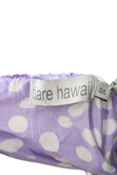 Tiare Hawaii Womens Maxi Dress Purple Polka Dot Size One Size
