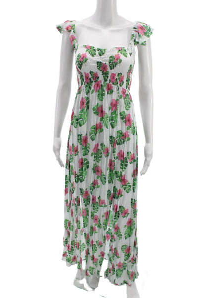 Tiare Hawaii Womens Floral Maxi Dress Square Neck Size One Size
