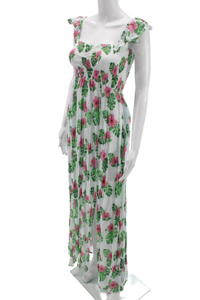 Tiare Hawaii Womens Floral Maxi Dress Square Neck Size One Size
