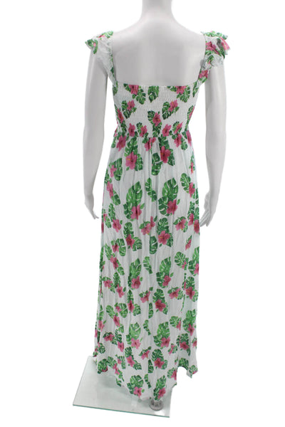 Tiare Hawaii Womens Floral Maxi Dress Square Neck Size One Size