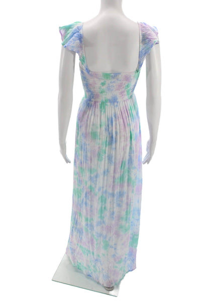 Tiare Hawaii Womens Maxi Tie Dye Rayon Dress Multicolor Size One Size