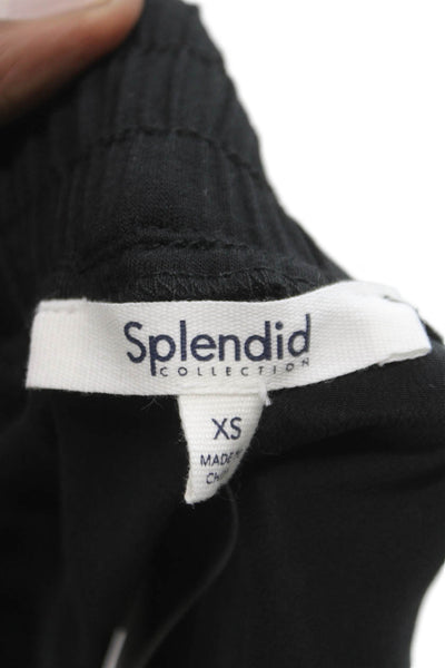 Splendid Womens Jogger Pants Black Polyester Pull On Size XS