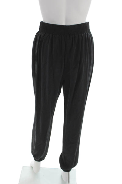 Splendid Women Jogger Pants Black Viscose Pull On Solid Size S