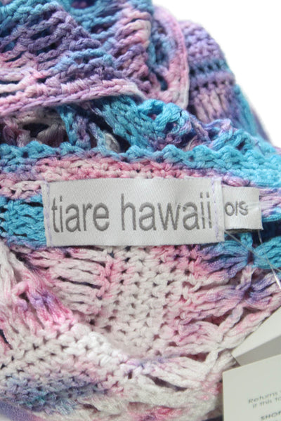 Tiare Hawaii Womens Tie Dye Vest Multicolor Boho Sleeveless Size One Size