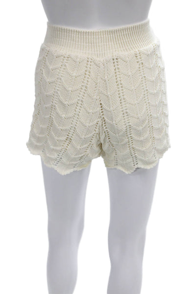 Zara Womens Hot Pants Ivory Polyester Geometric Bohemian Summer Size M