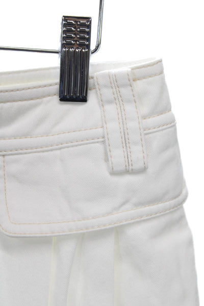Aje Womens Cropped White Cotton Pants Size 8