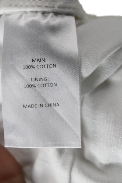 Aje Womens Cropped White Cotton Pants Size 8