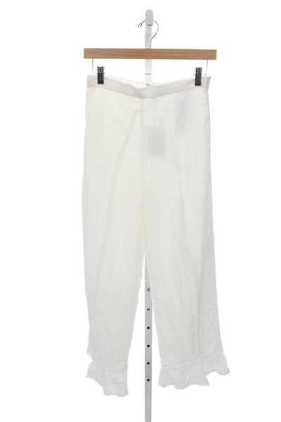& Other Stories Womens Ivory Viscose Dress Pants Zip Closure Size 4