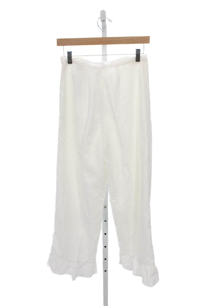 & Other Stories Womens Ivory Viscose Dress Pants Zip Closure Size 4