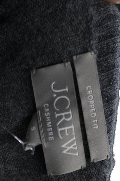 J Crew Womens Gray Cashmere Crew Neck Pullover Sweater Long Sleeve Size S