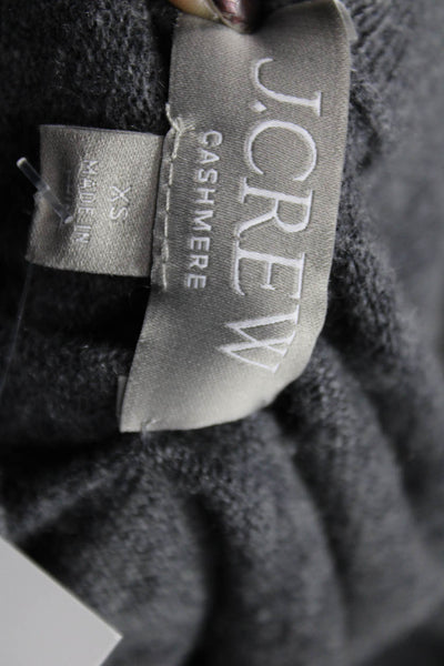 J Crew Women Cashmere Sweater Vest Gray Sleeveless Crew Neck Solid Size XS