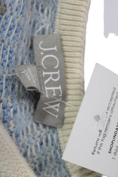 J Crew Womens Cardigan Fair Isle V Neck Blue Long Sleeve Size XS