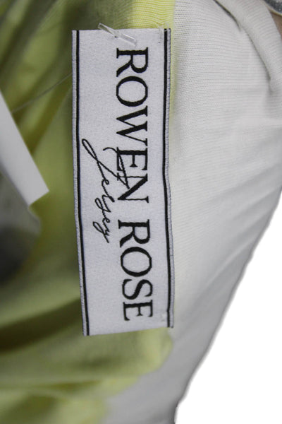 Rowen Rose Women Maxi Skirt Yellow Pull On Long Size 36