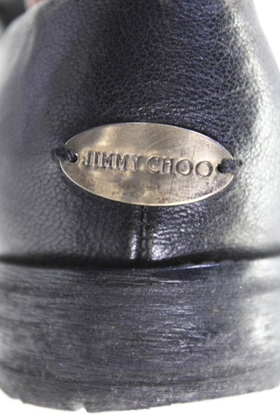 Jimmy Choo Womens Leather Mid-Calf Boots Black Size 36 6