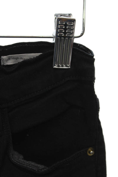Frame Denim Womens Skinny Black High Rise Jeans Size 26