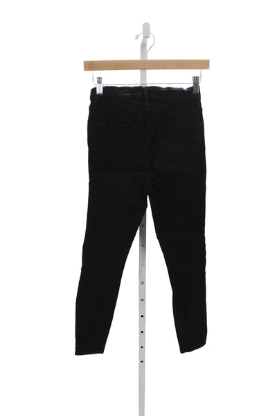 Frame Denim Womens Skinny Black High Rise Jeans Size 26