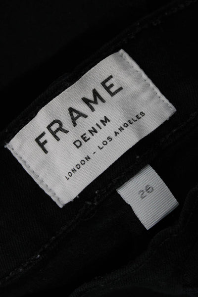Frame Denim Womens Skinny Black High Rise Jeans Size 26