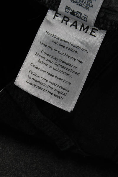 Frame Denim Womens Skinny Black High Rise Jeans Size 26