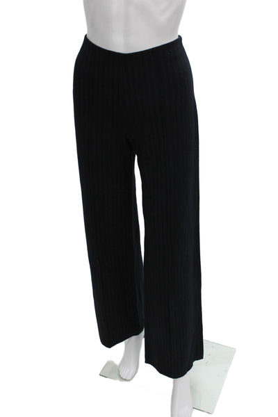Theory Womens Dress Pants Blue Striped Rayon Pull On Inseam 31 Size 0