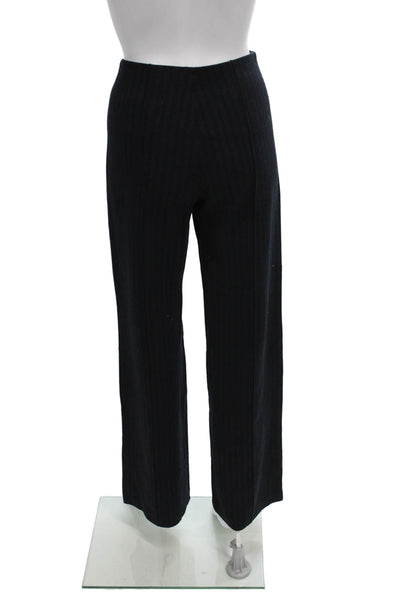 Theory Womens Dress Pants Blue Striped Rayon Pull On Inseam 31 Size 0
