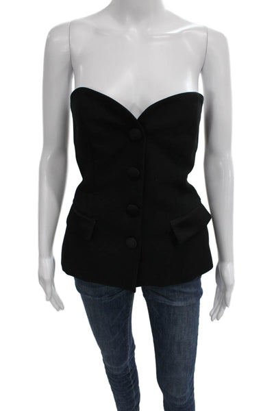 Zara Women Corset Top Sleeveless Sweetheart Neckline Black Size S