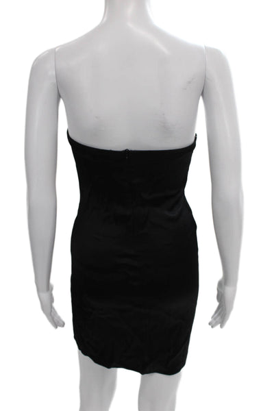 Zara Womens Black Bodycon Short Square Neck Sleeveless Polyester Dress Size S