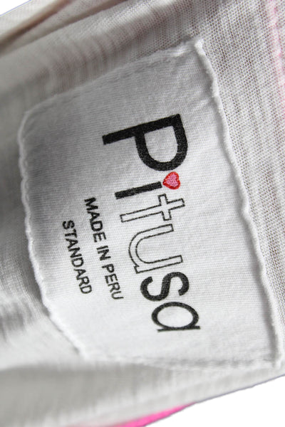 Pitusa Women Tunic Cover Up White 75% Pima Cotton 25% Modal Size One Size