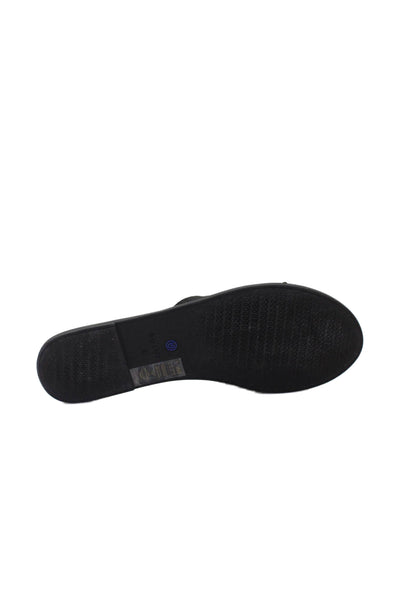 Rothys Women's Open Flat Slide Sandals Black Size 8