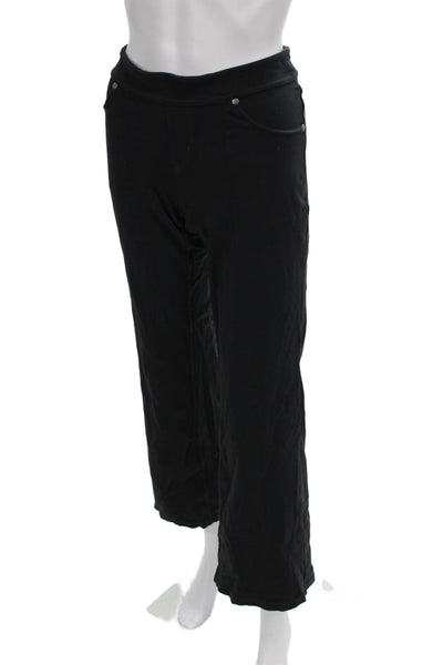 Athleta Womens Black Pull On Supplex Nylon Lycra Pants Size M