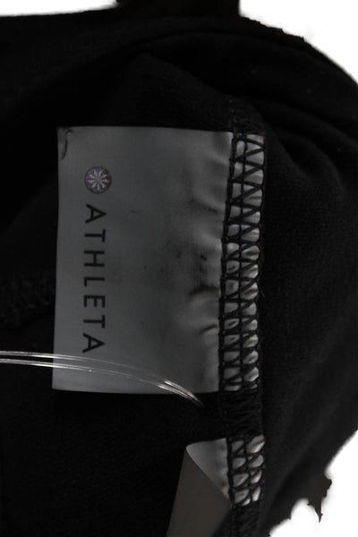 Athleta Womens Black Pull On Supplex Nylon Lycra Pants Size M