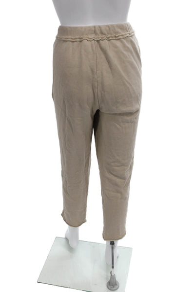 Eileen Fisher Women Organic Cotton Drawstring Sweatpants Beige Size XS