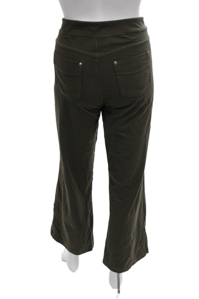 Athleta Women Nylon Pull On Pants Green 28in Inseam Solid Size S