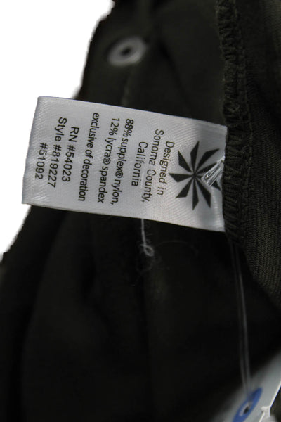Athleta Women Nylon Pull On Pants Green 28in Inseam Solid Size S